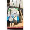 Image 3 : BOX OF ASSORTED INDUSTRIAL DEPTH GAUGES, DIAL GAUGES & MAGNETIC ARM
