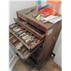 Image 1 : WOOD CABINET OF FULL RANGE TOOLS, TAPS, DRILLS, REAMERS, LOCKNUTS & MORE