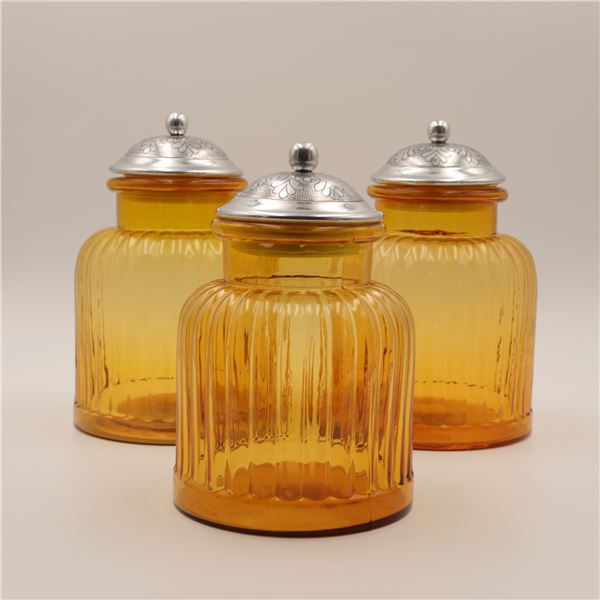 Apothecary Amber Canisters