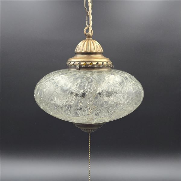 MCM Crackled Glass Swag Lamp