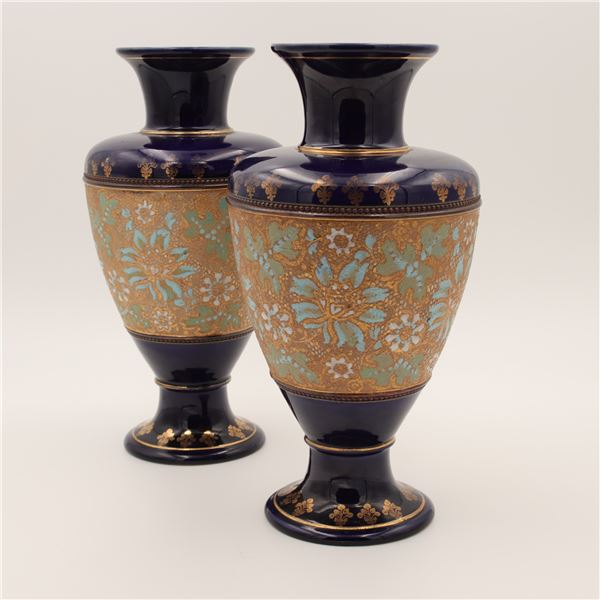 Pair of British Art Nouveau Vases
