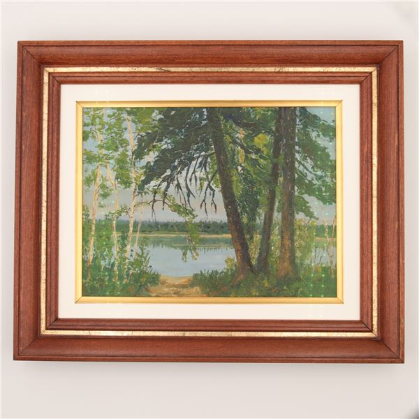 Framed Oil Landscape