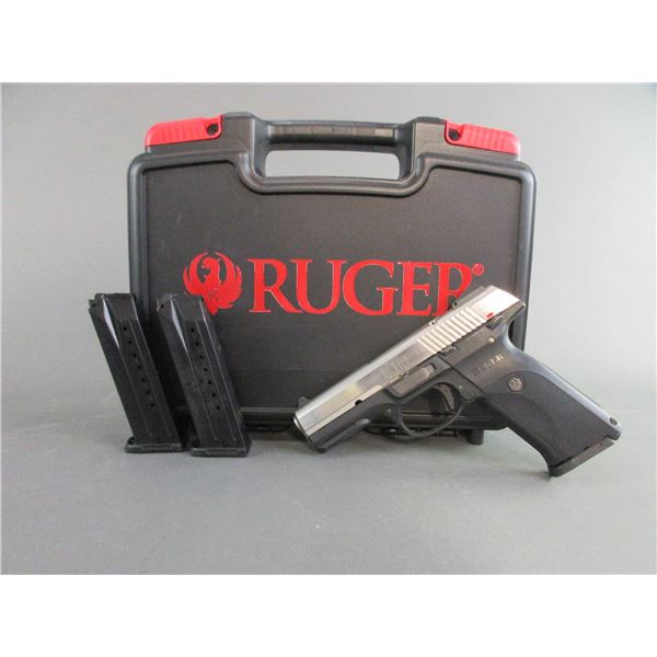 Ruger Model SR9 Semi-Automatic Stainless Pistol- 9MM- 4" Barrel- 3 Mags- Hard Case- Very Good Condit