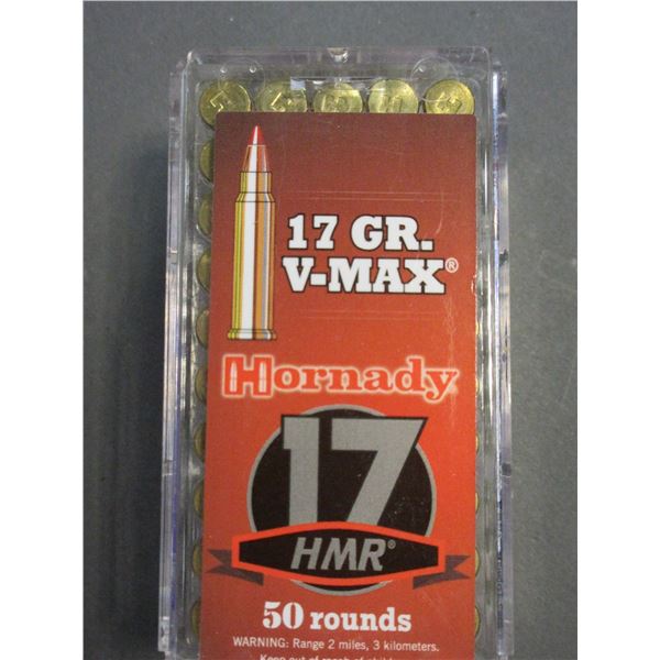 750 Rounds Of Factory Hornady .17 HMR Ammo- 17 GR- V-Max