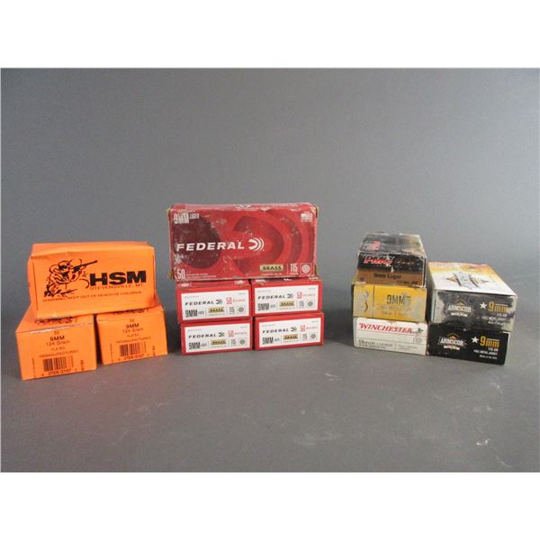 650 Rounds Of Factory 9MM Luger Ammo