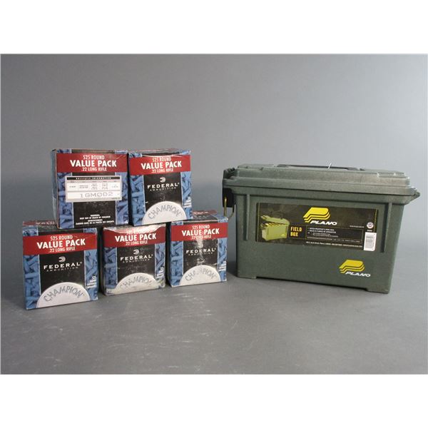 5 Bricks Of 2625 Rounds Of Federal .22 LR Ammo