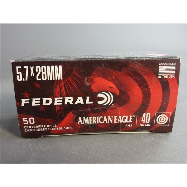 1250 Rounds Of Factory Federal 5.7X28 Ammo- 46GR