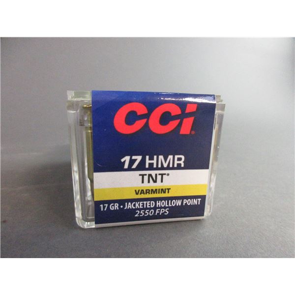750 Rounds Of CCI TNT .17 HMR Ammo- 17 GR- JHP