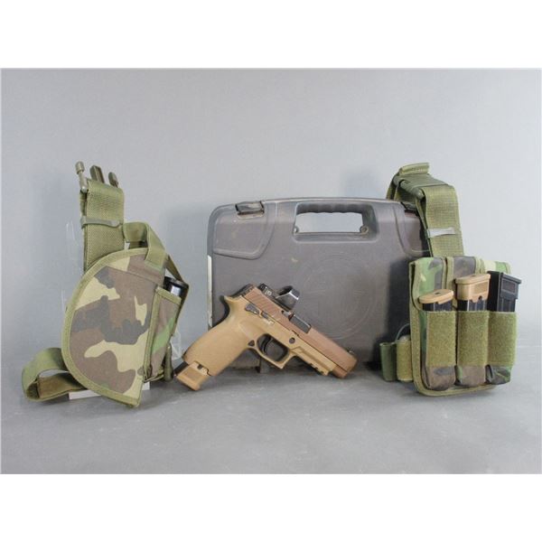 Sig Sauer Model P320 M17 Semi-Automatic Pistol- 9MM- 4.5" Barrel- 5 Mags With Holster- Hard Case- De