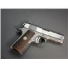 Image 2 : Colt MK IV Series 80 Officers Semi-Automatic Stainless Pistol- .45 Auto- 3.5" Barrel- Checkered Colt