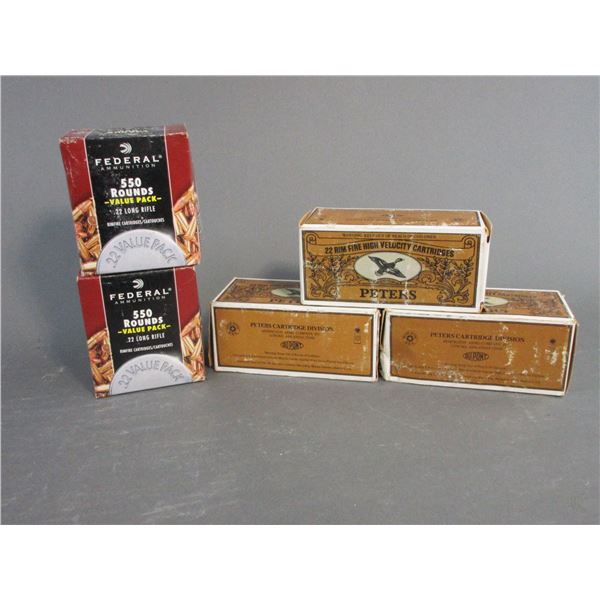 1600 Rounds Of Factory .22 LR Ammo