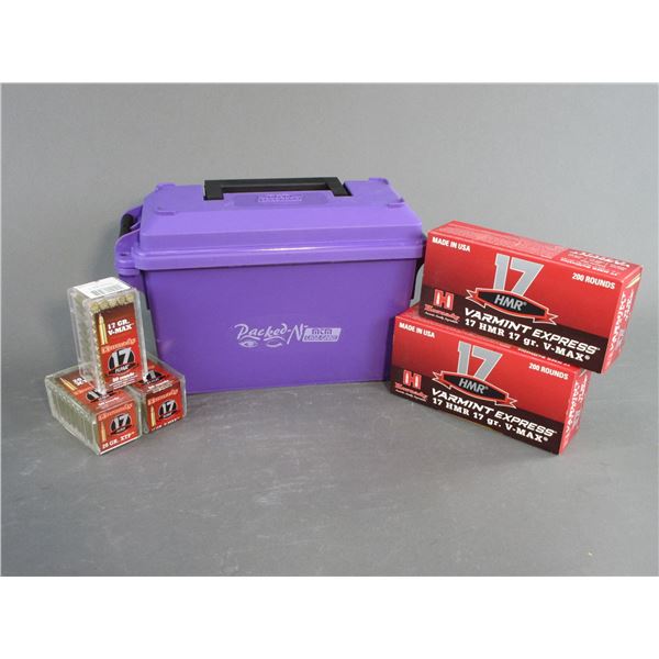 550 Rounds Of Hornady .17 HMR Ammo- 20 GR