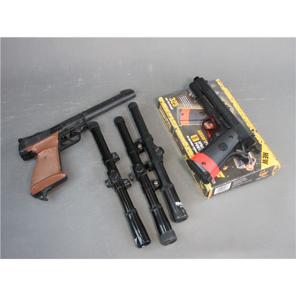 Crossman 1600 BB Pistol- Stinger P311 Airsoft Pistol- 3 Scopes