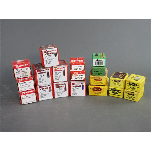 8 Full Boxes Of .22 Bullets- 11 Partial Boxes Of .22 Bullets