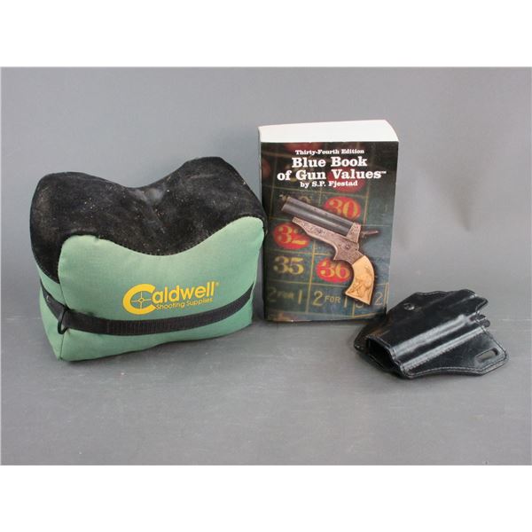 34th Edition Blue Book Of Gun Values Book- Bianchi Holster- Gun Rest