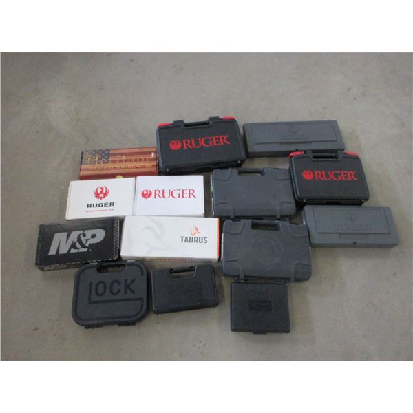 9 Handgun Hard Cases- 5 Handgun Boxes