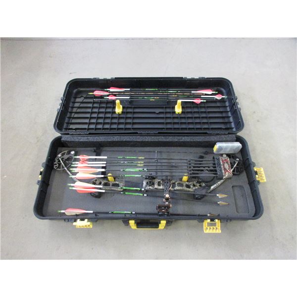 Mission Rally By Mathews Compound Bow With Hard Case- Pins- 9 Arrows With Broadheads- Extra Broadhea