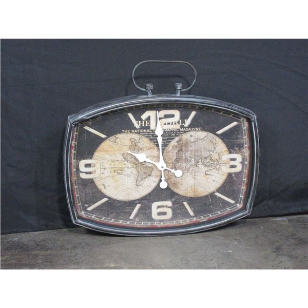 The National Geographic Battery Clock- 23.5" X 17"