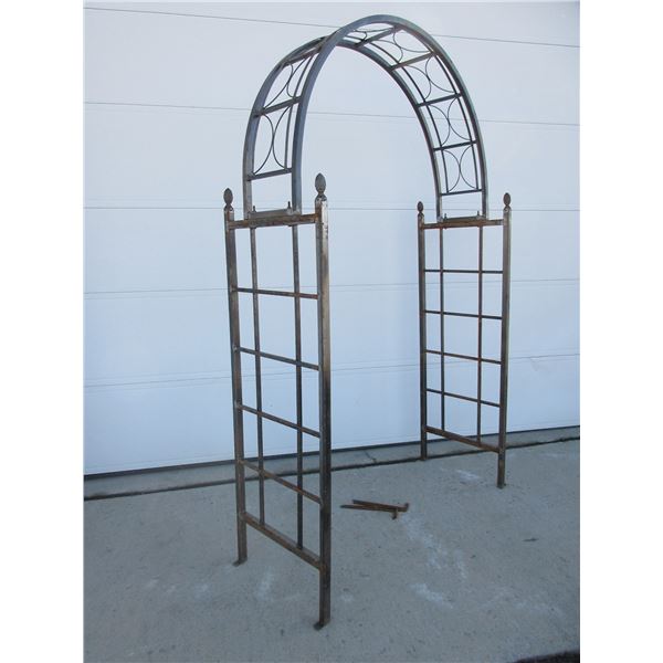 Metal Garden Arbor- 89" X 52" X 22"- Stakes Included
