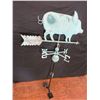 Image 1 : Copper Pig And Arrow Weather Vane- Mounting Brackets With Bolts- 49" X 34"