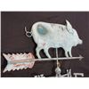 Image 2 : Copper Pig And Arrow Weather Vane- Mounting Brackets With Bolts- 49" X 34"