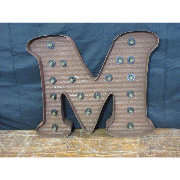 Large Lighted Letter "M"- 24"H X 28"