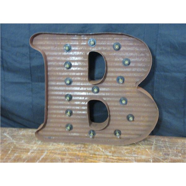 Large Lighted Letter "B"-  24" X 25"