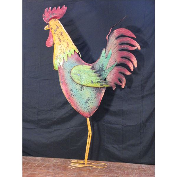 Large Tin Rooster- 62"H X 34"