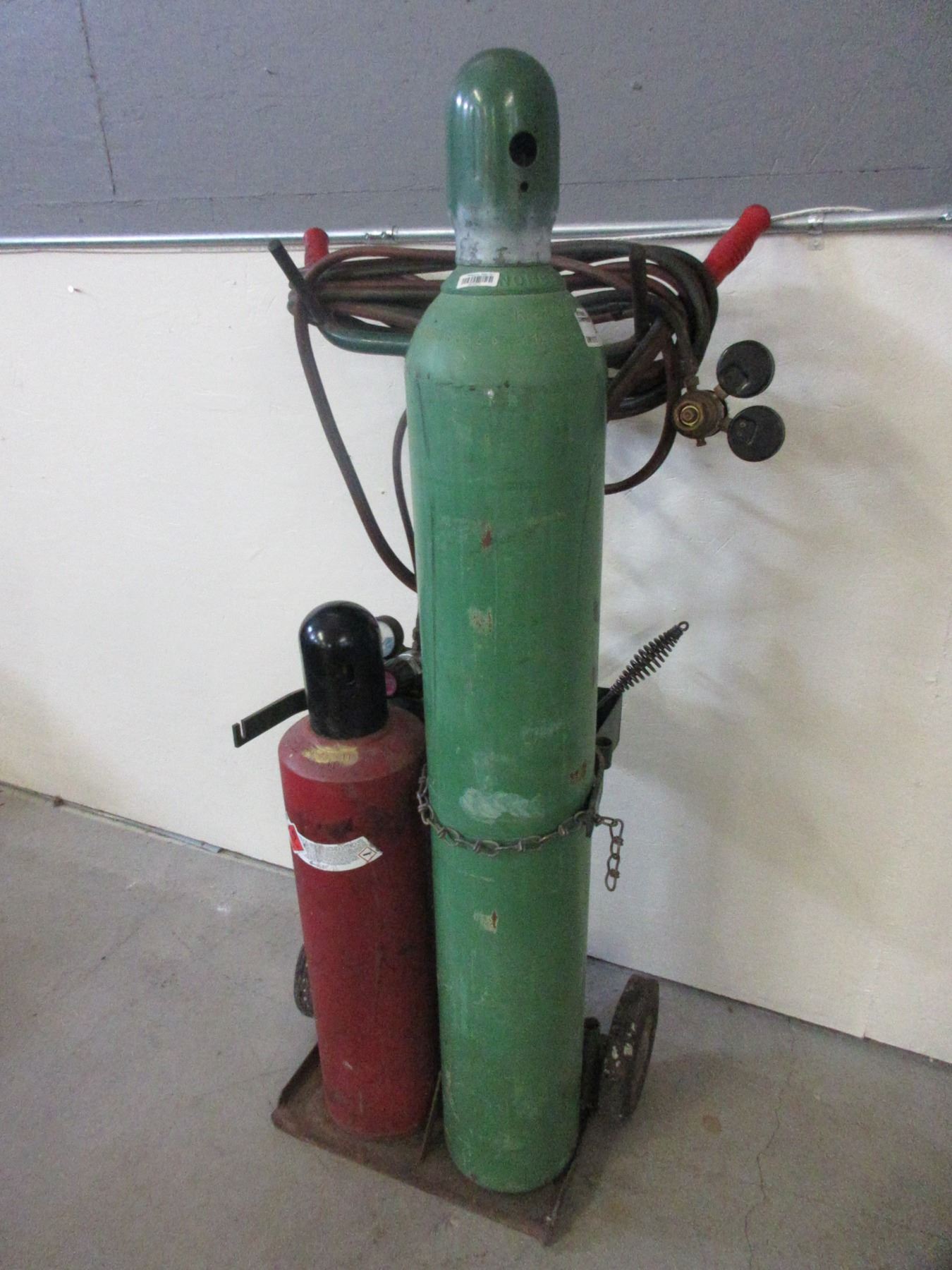 Torch Rig Dolly Cutting Torch Set With Dolly- Union Carbide Gauges
