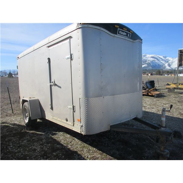 Haulmark Single Axle Cargo Trailer- 12.5' X 6'- Good Rubber- Pulls Good- Escape Door- Shelves Inside