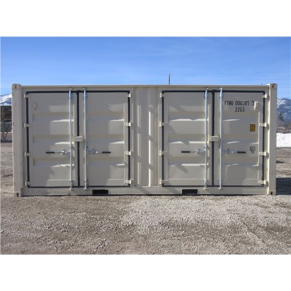 One Trip 20' X 8'6" Container- End Door- 4 Side Doors- Great Condition