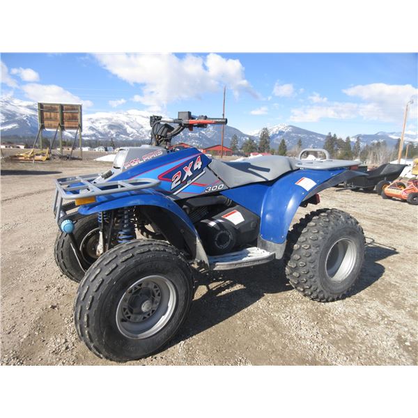 1995 Polaris 2WD ATV- 300 CC- 2 Cycle- Owner Thinks There Is About 70 Hours On Machine