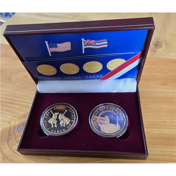 State of Hawaii 24 Karat Gold Plated Coins