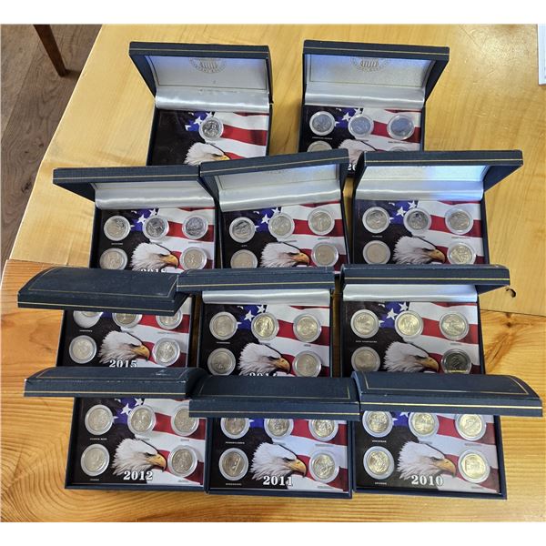 Lot of Fifty-One American State Quarters