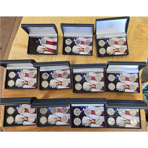 Lot of Fifty-One American State Quarters