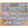 Image 1 : Lot of Fourteen Older Canadian Banknotes