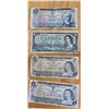Image 4 : Lot of Fourteen Older Canadian Banknotes