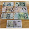 Image 2 : Lot of Seven Older British Commonwealth Banknotes