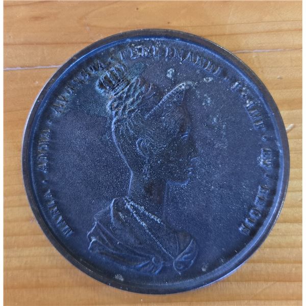 1836 Coronation of German Empress Maria Anna Augusta- Ferdinandi Medal