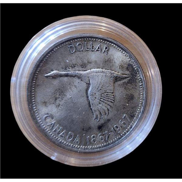 1967 Canadian Centennial Silver Dollar
