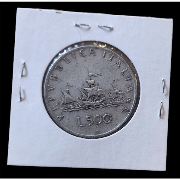 1958-1961 Italian 500 Lire Silver Coin