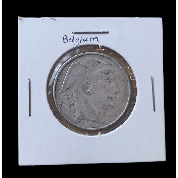 1951 Belgium 20 Francs Silver Coin