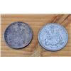 Image 1 : Two Canadian Fifty Cent Pieces