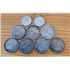 Image 1 : Nine Assorted Canadian & American Silver Coins