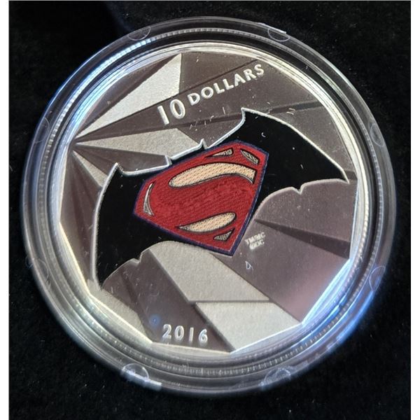 RCM  2016 Fine Silver Batman Verse Superman Coin