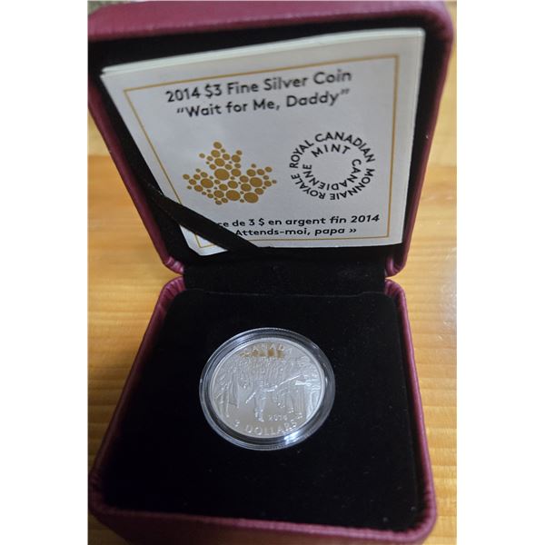 RCM 2014 Fine Silver “Wait for Me, Daddy” Coin.