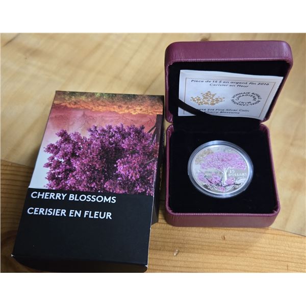 RCM 2016 Fine Silver “Cherry Blossoms” Colored Coin.