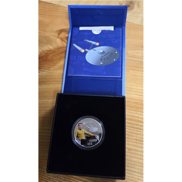 RCM 2016 Fine Silver “Star Trek: Captain Kirk” Colored Coin.