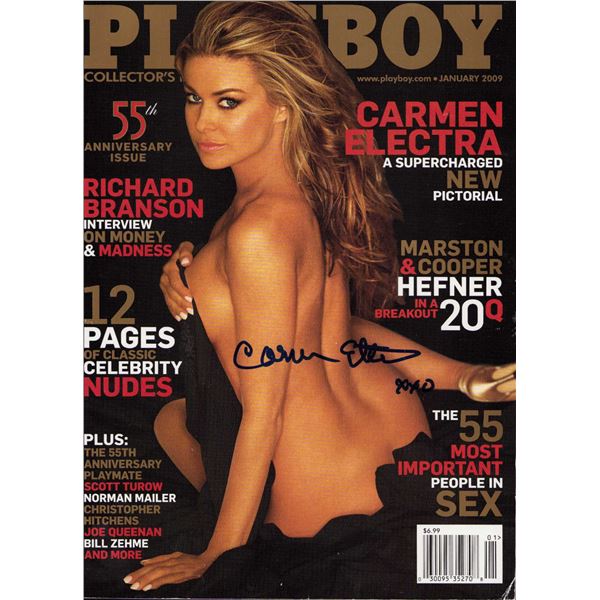 Carmen Electra signed Playboy magazine