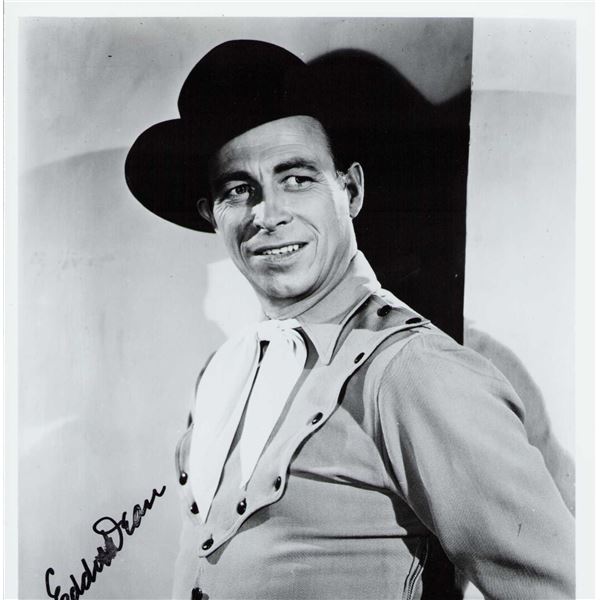 Eddie Dean signed photo Western